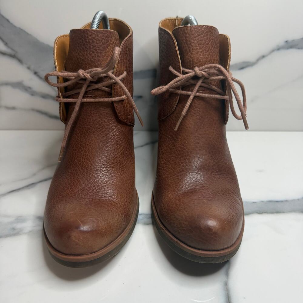 Korks Women's Brown Pebbled Leather Roana Boots Sz 9.5 Festival Boho Witchcore - Picture 2 of 8